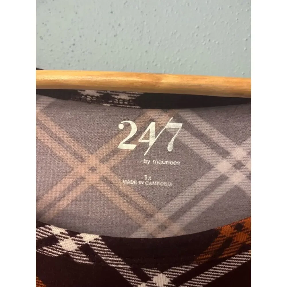 Maurices Plaid Long-Sleeve T-Shirt